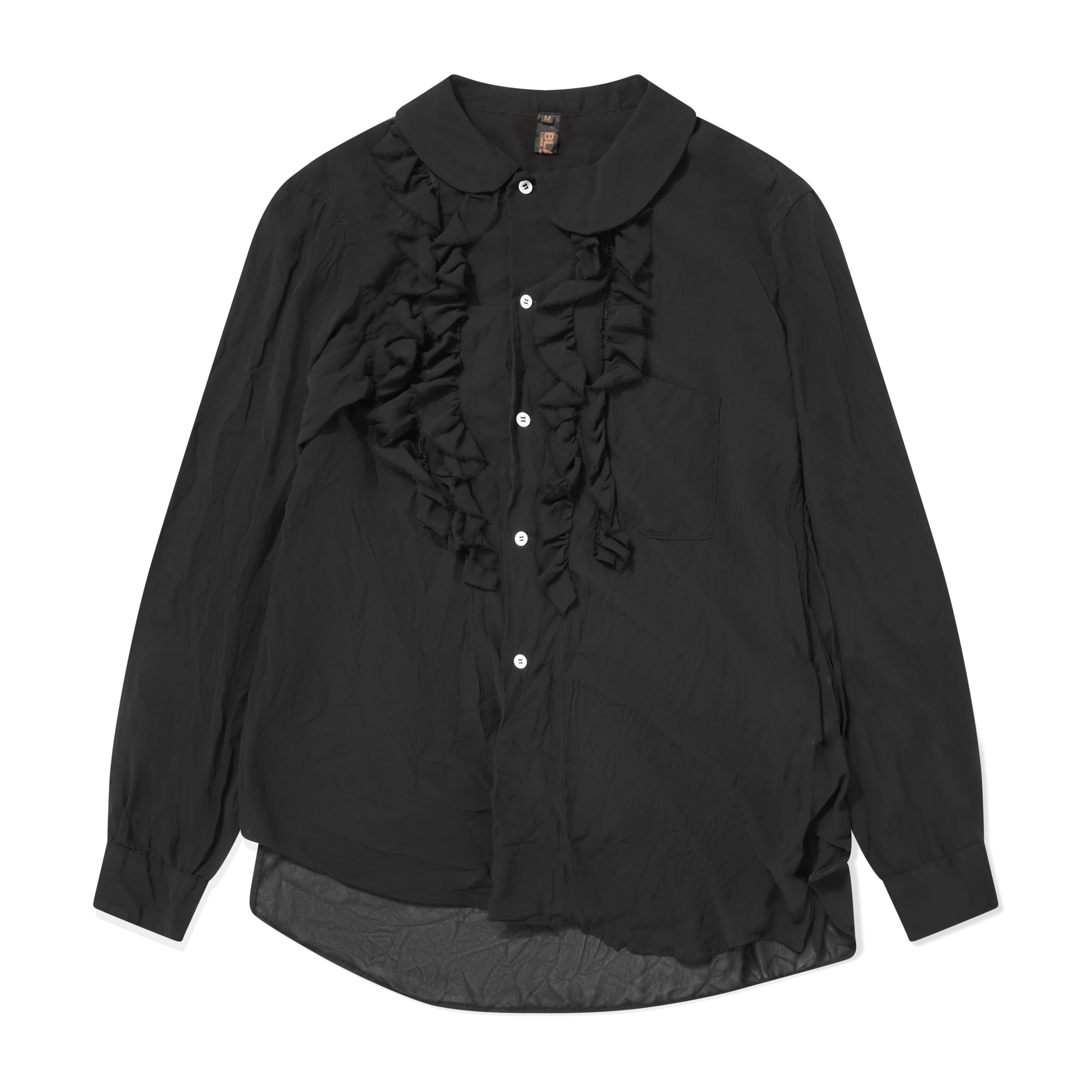 BLACK Comme des Garçons - Ruffled Polyester Shirt - (Black) | Dover ...