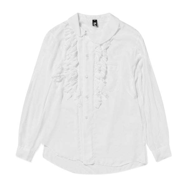 BLACK Comme des Garçons - Ruffled Polyester Shirt - (White)