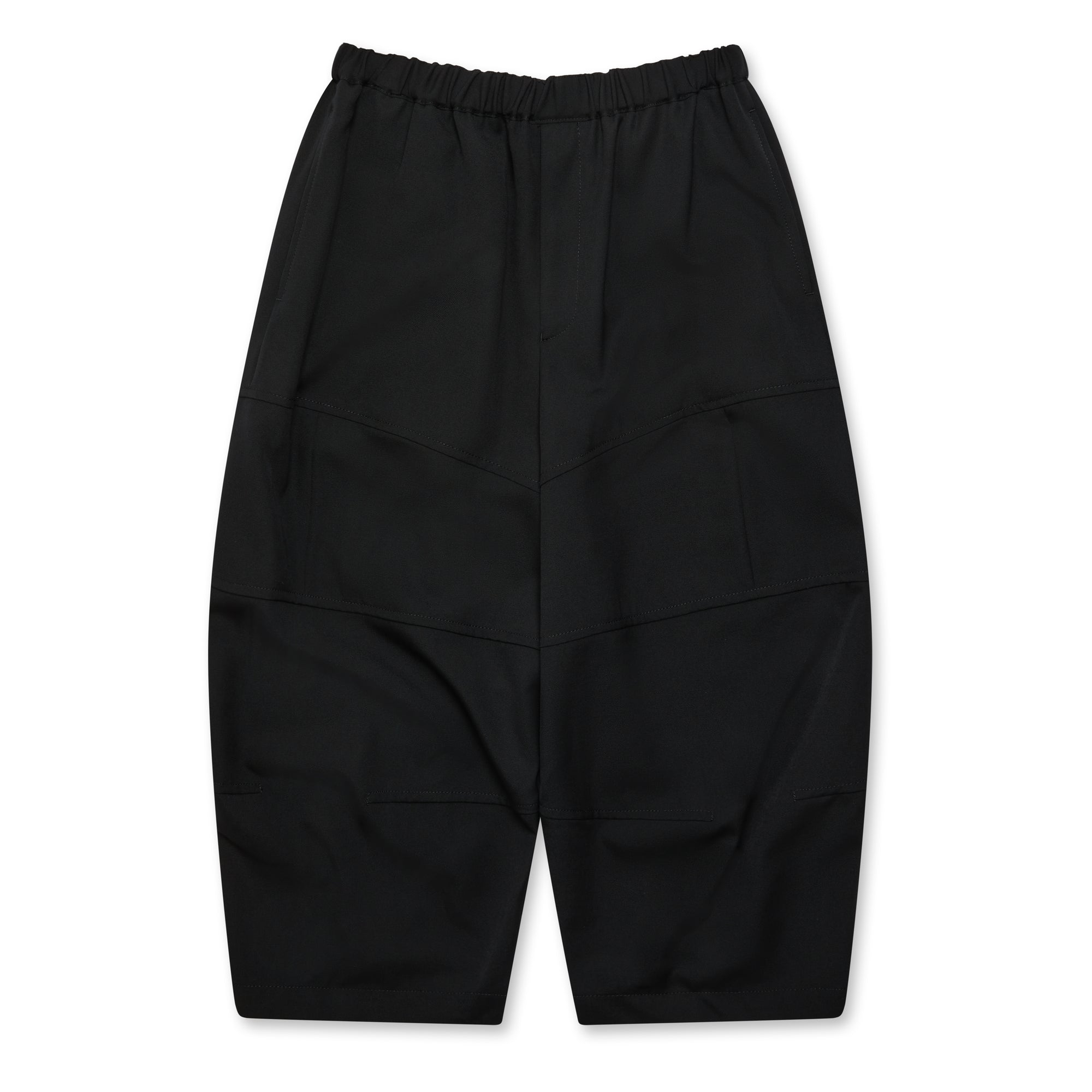 BLACK Comme des Garçons: Barrel Leg Trousers (Black) | DSML E-SHOP