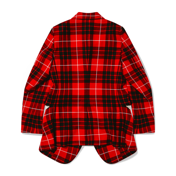 BLACK Comme des Garçons - Lochcarron Tartan Buckled Jacket - (Red/Black)