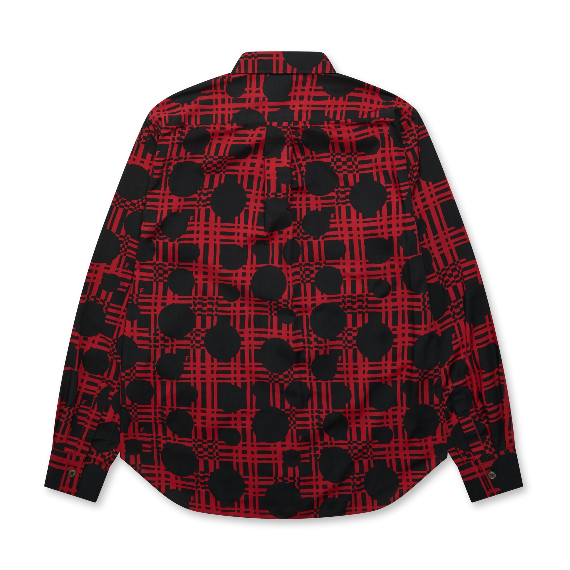 BLACK Comme des Garçons - Reverse Body Patterned Shirt - (Red/Black) view 2