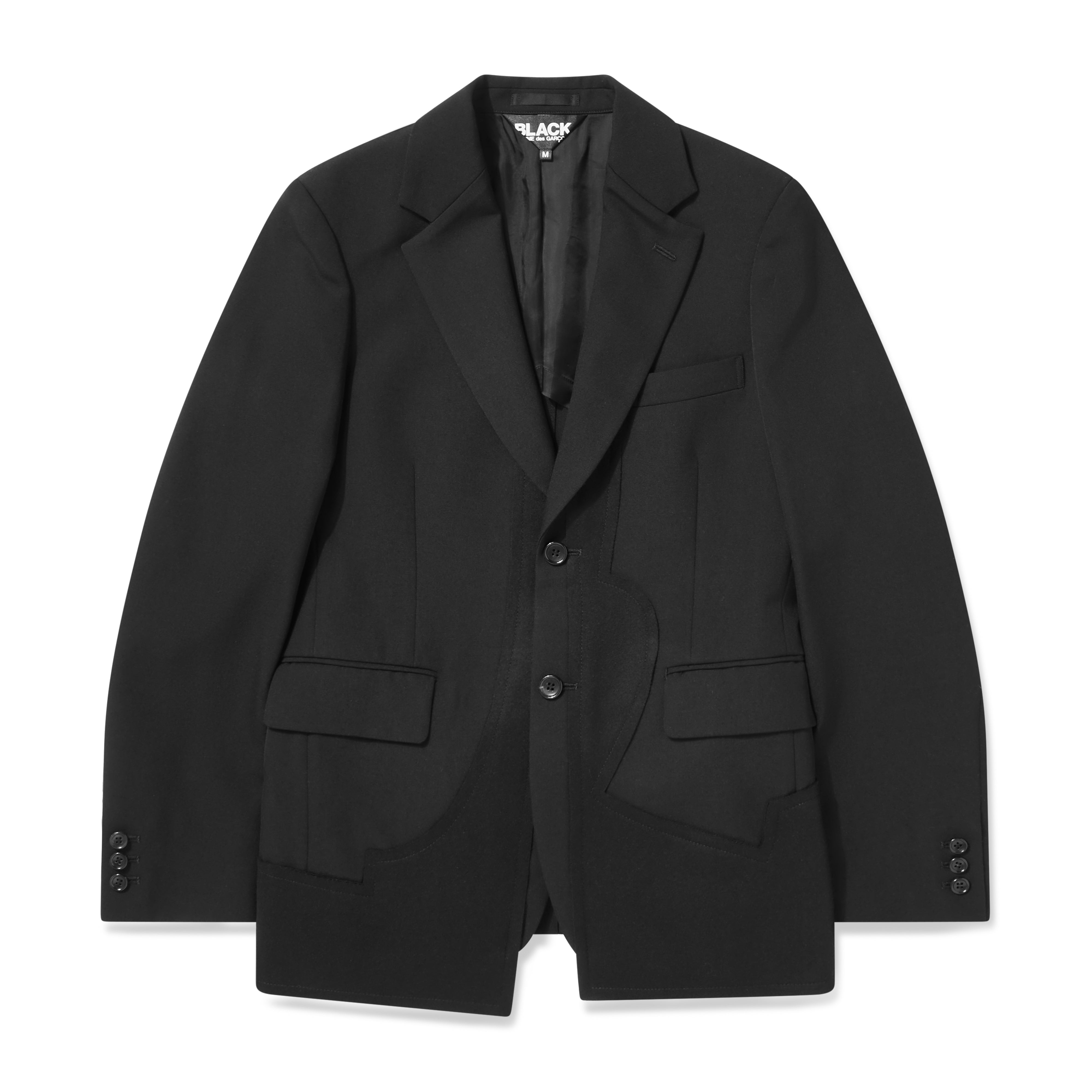 BLACK Comme des Garçons: Wool Gabardine Jacket (Black) | DSML E-SHOP