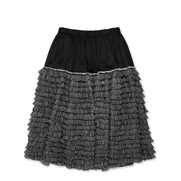 BLACK Comme des Garçons - Layered Ruffle Skirt - (Black/White)