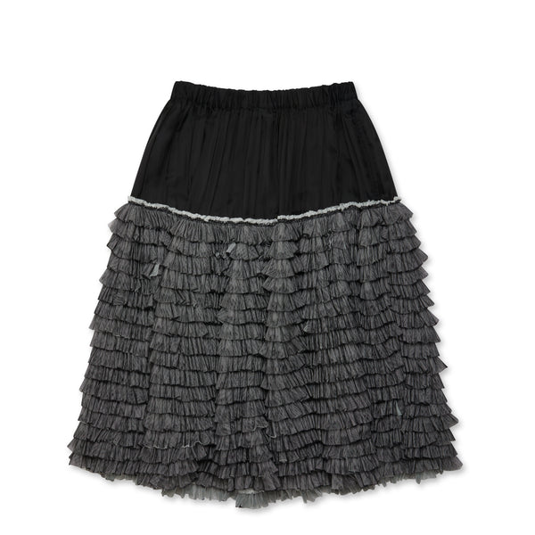 BLACK Comme des Garçons - Layered Ruffle Skirt - (Black/White)