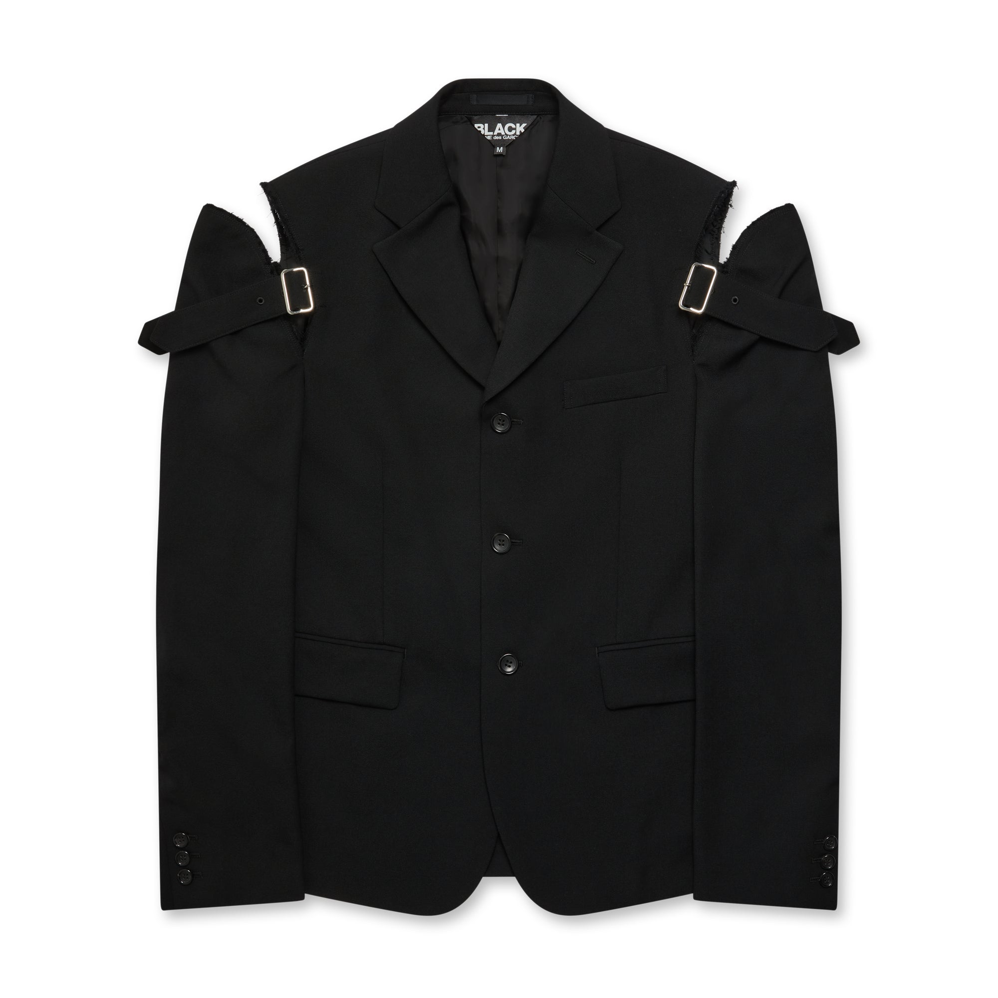 BLACK Comme des Garçons - Shoulder Buckle Detail Jacket - (Black) view 1