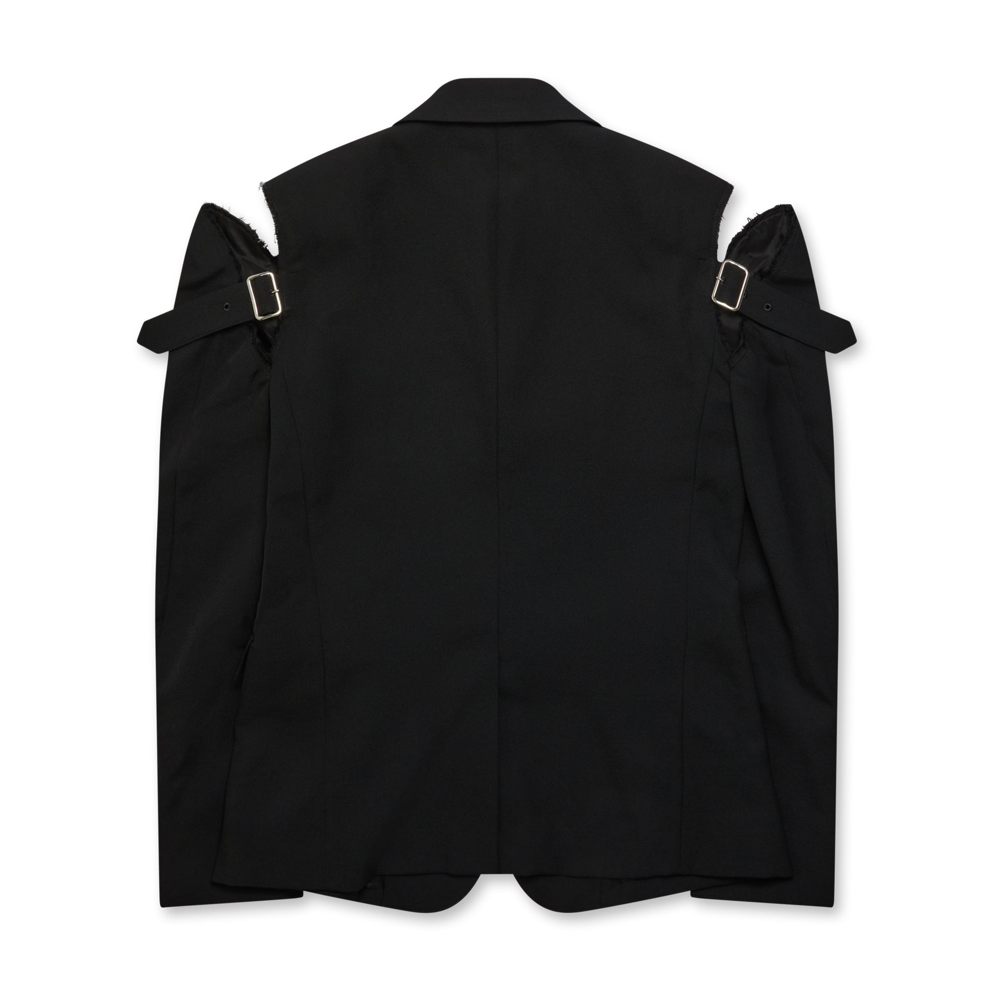 BLACK Comme des Garçons - Shoulder Buckle Detail Jacket - (Black) view 2