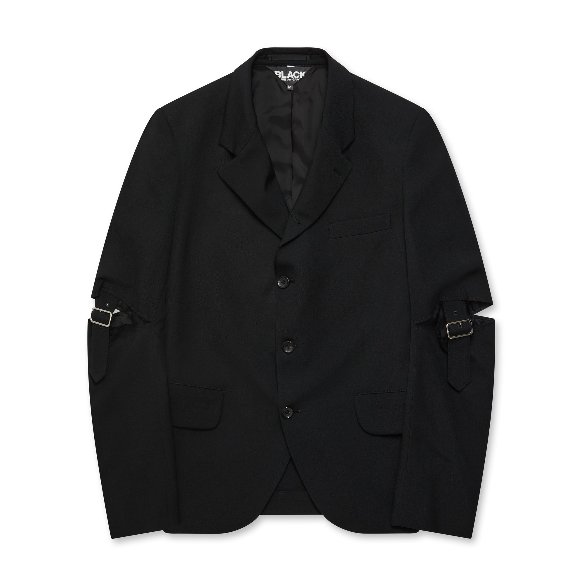 BLACK Comme des Garçons - Elbow Buckle Detail Jacket - (Black) view 1