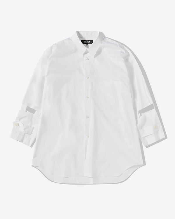 Black Comme Des Garçons - Sleeve Cut-Out Shirt - (White)