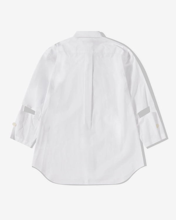 Black Comme Des Garçons - Sleeve Cut-Out Shirt - (White)