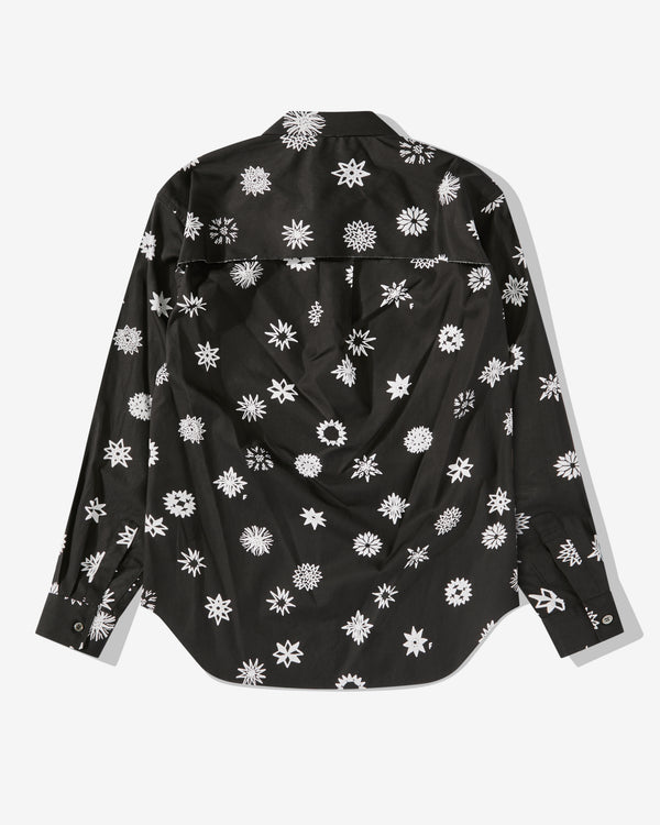 Black Comme Des Garçons - Filip Pagowski Back Panel Cut-Out Shirt - (Print A)