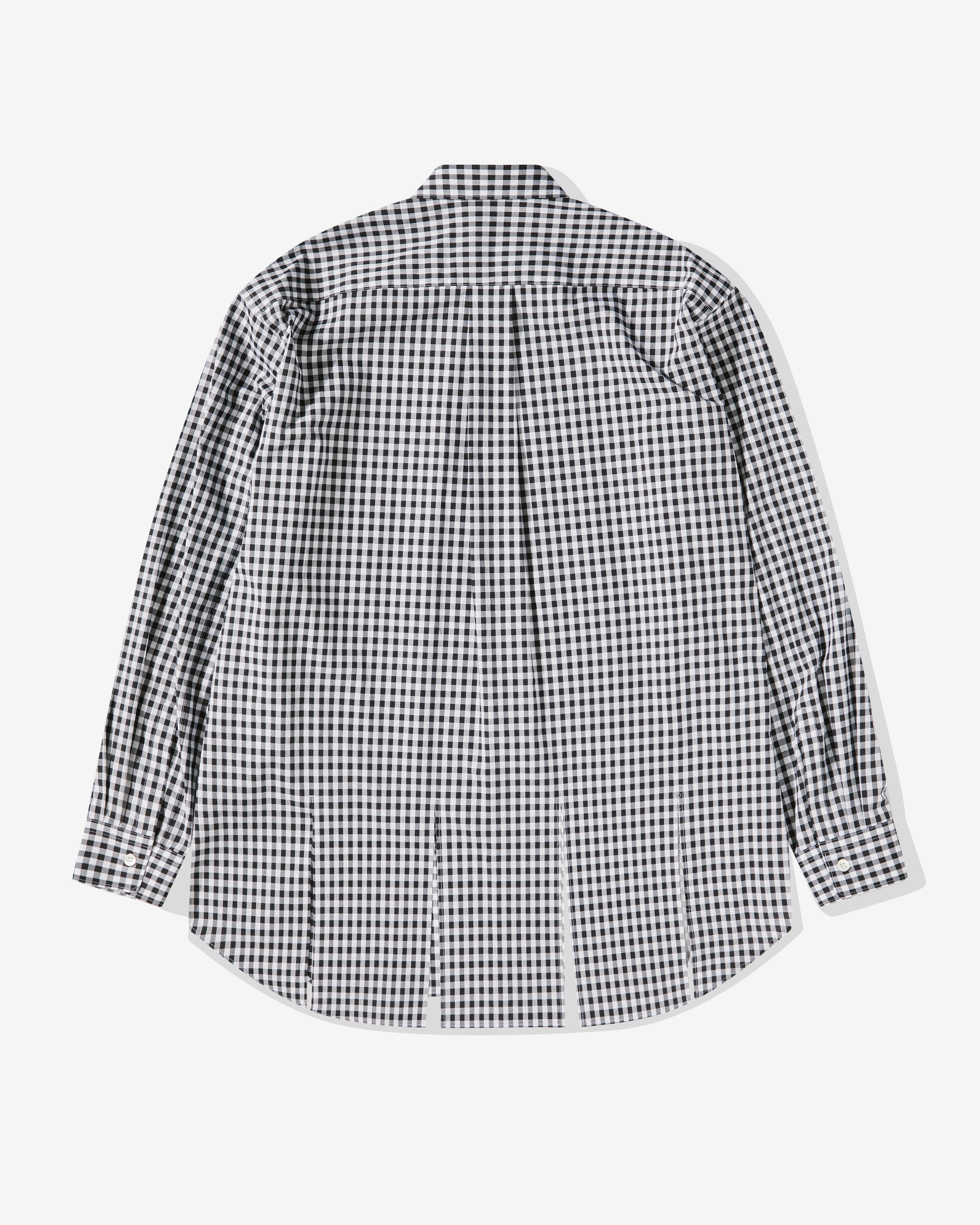 Black Comme Des Garçons: Gingham Check Shirt (Black/White) | Dover