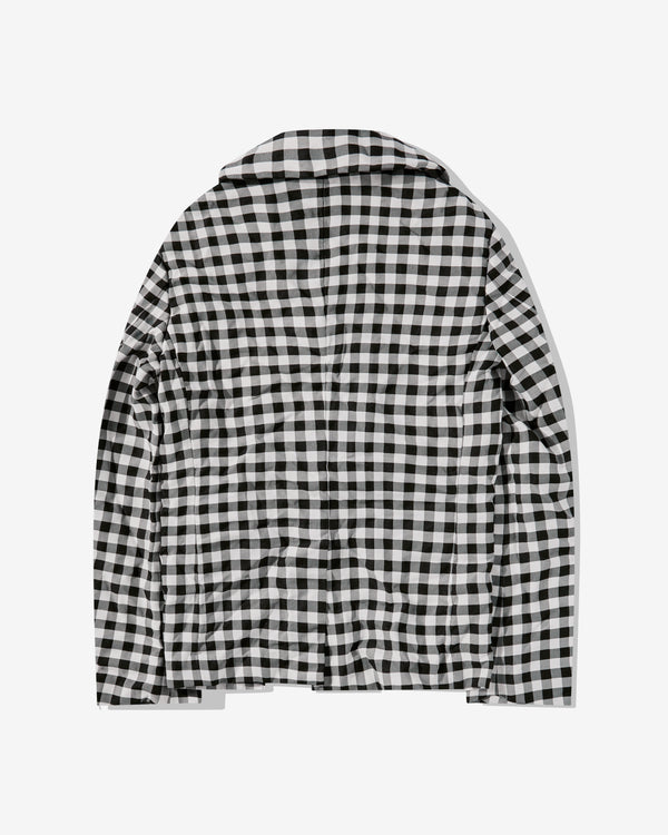 Black Comme Des Garçons - Cut Out Checked Jacket - (Black/White)