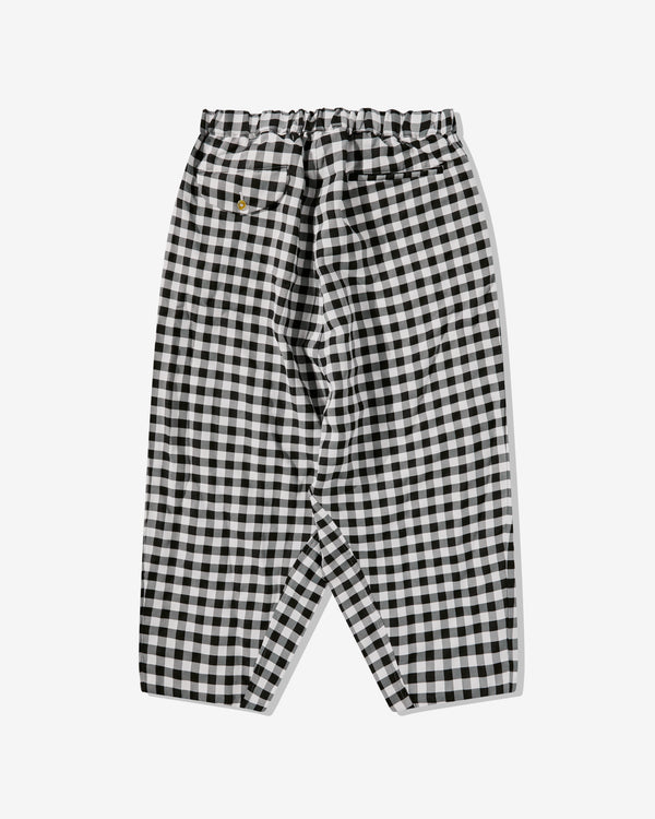 Black Comme Des Garçons - Cropped Check Trouser - (Black/White)