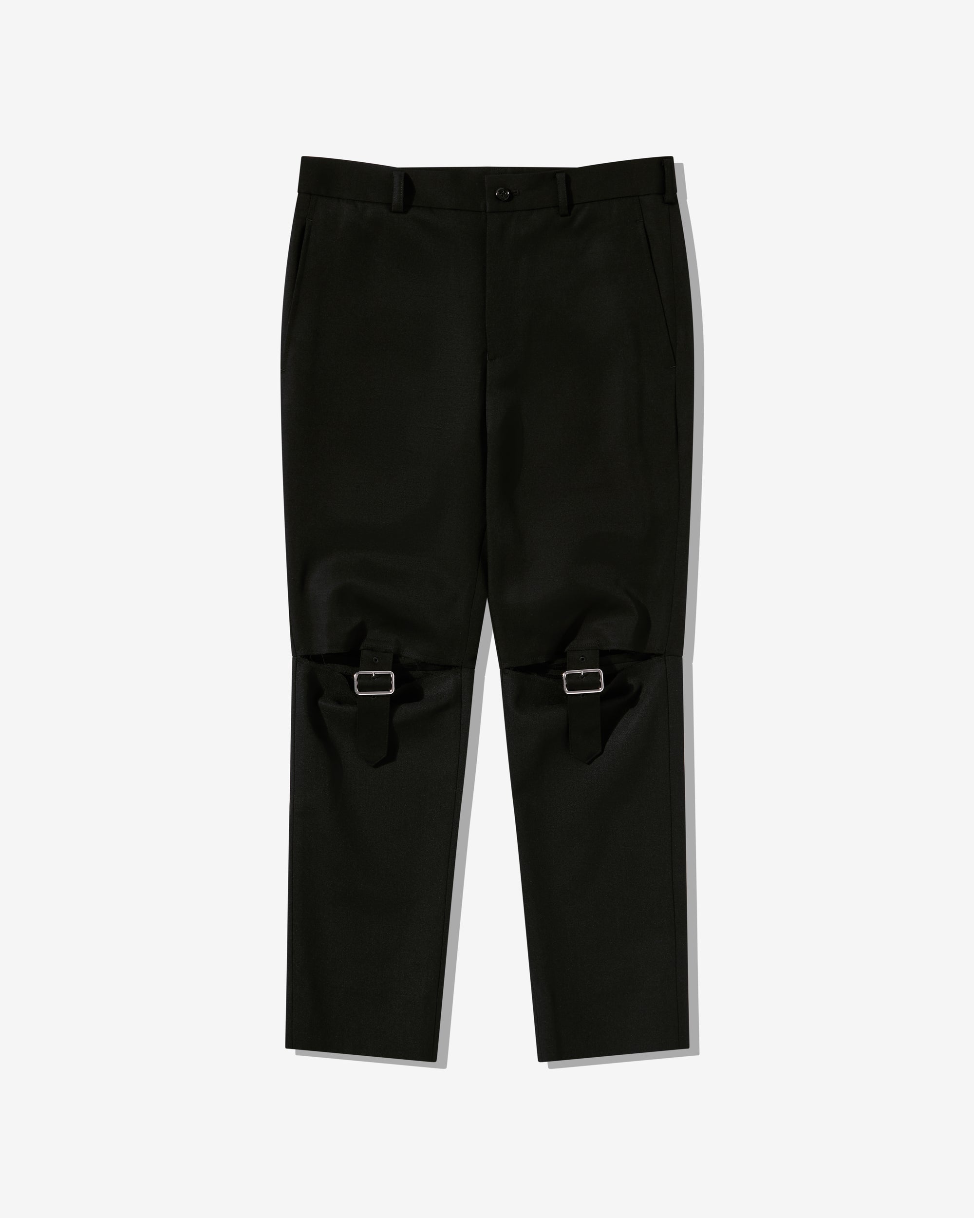 Black Comme Des Garçons - Buckle Detail Trousers - (Black) view 1