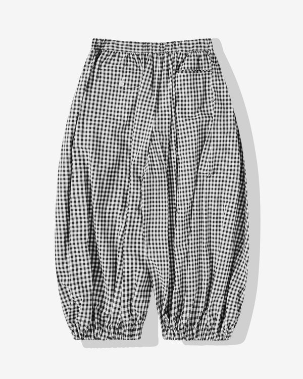 Black Comme Des Garçons - Gingham Check Wide Leg Pant - (Black/White)