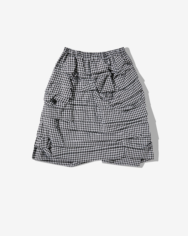 Black Comme Des Garçons - Layered Check Skirt - (Black/White)