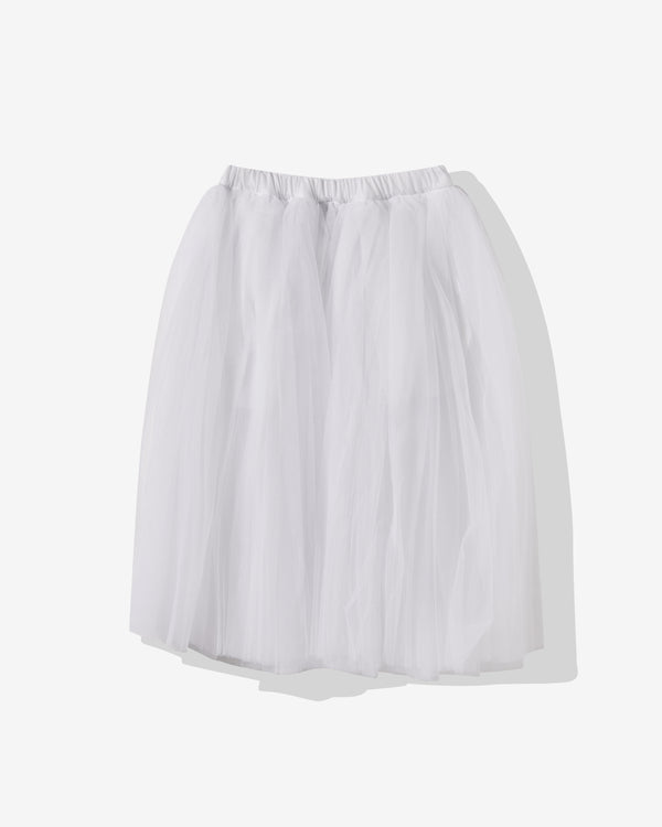Black Comme Des Garçons - Tulle Mid Length Skirt - (White)