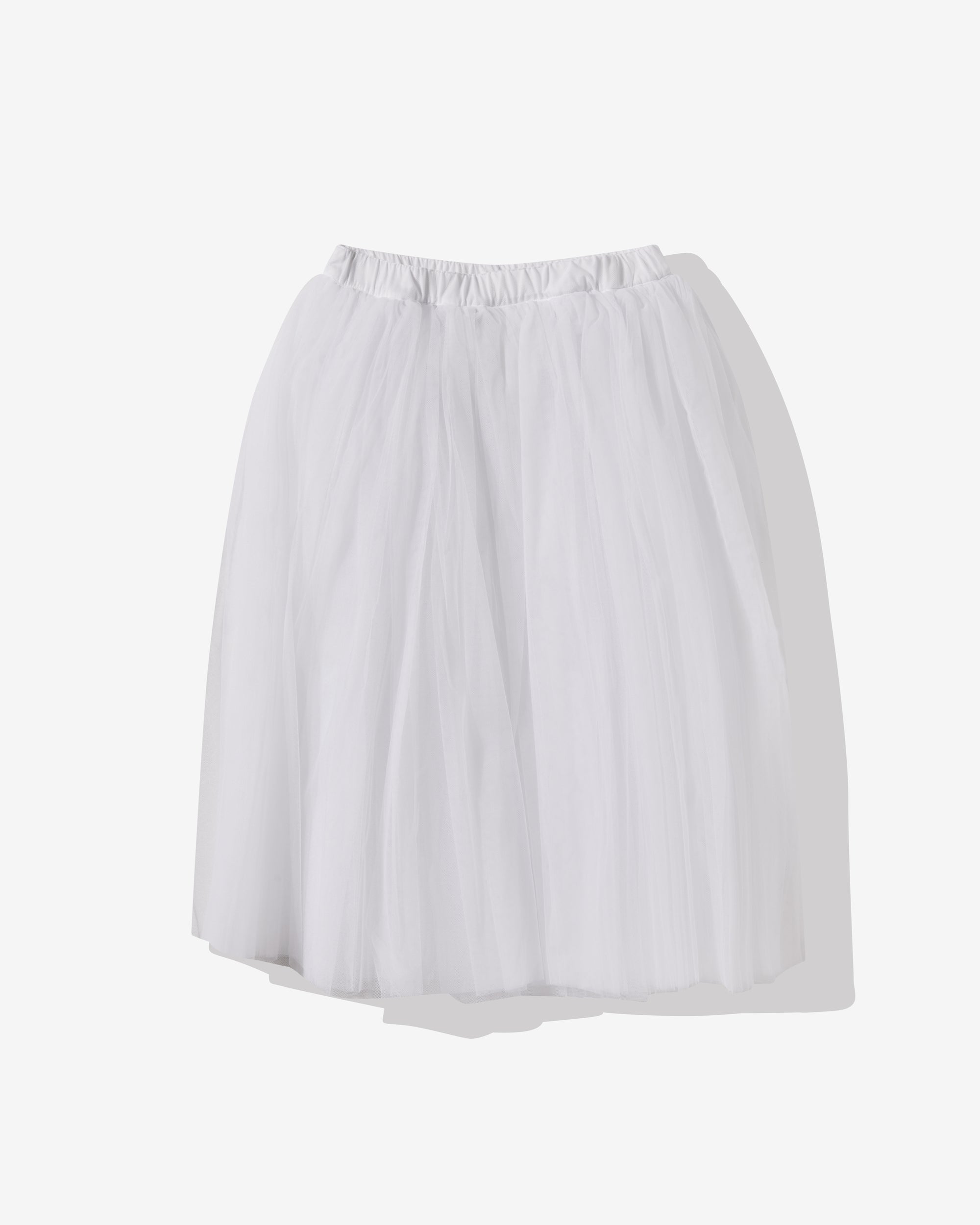 Black Comme Des Garçons - Tulle Mid Length Skirt - (White) view 2
