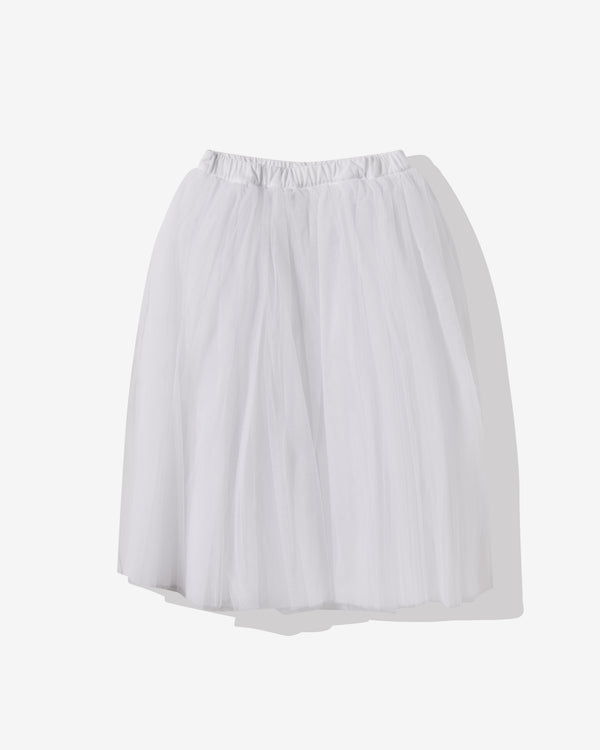 Black Comme Des Garçons - Tulle Mid Length Skirt - (White)