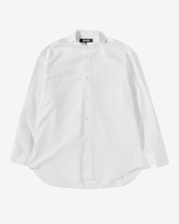 Black Comme Des Garçons - Half Collar Cotton Shirt - (White)