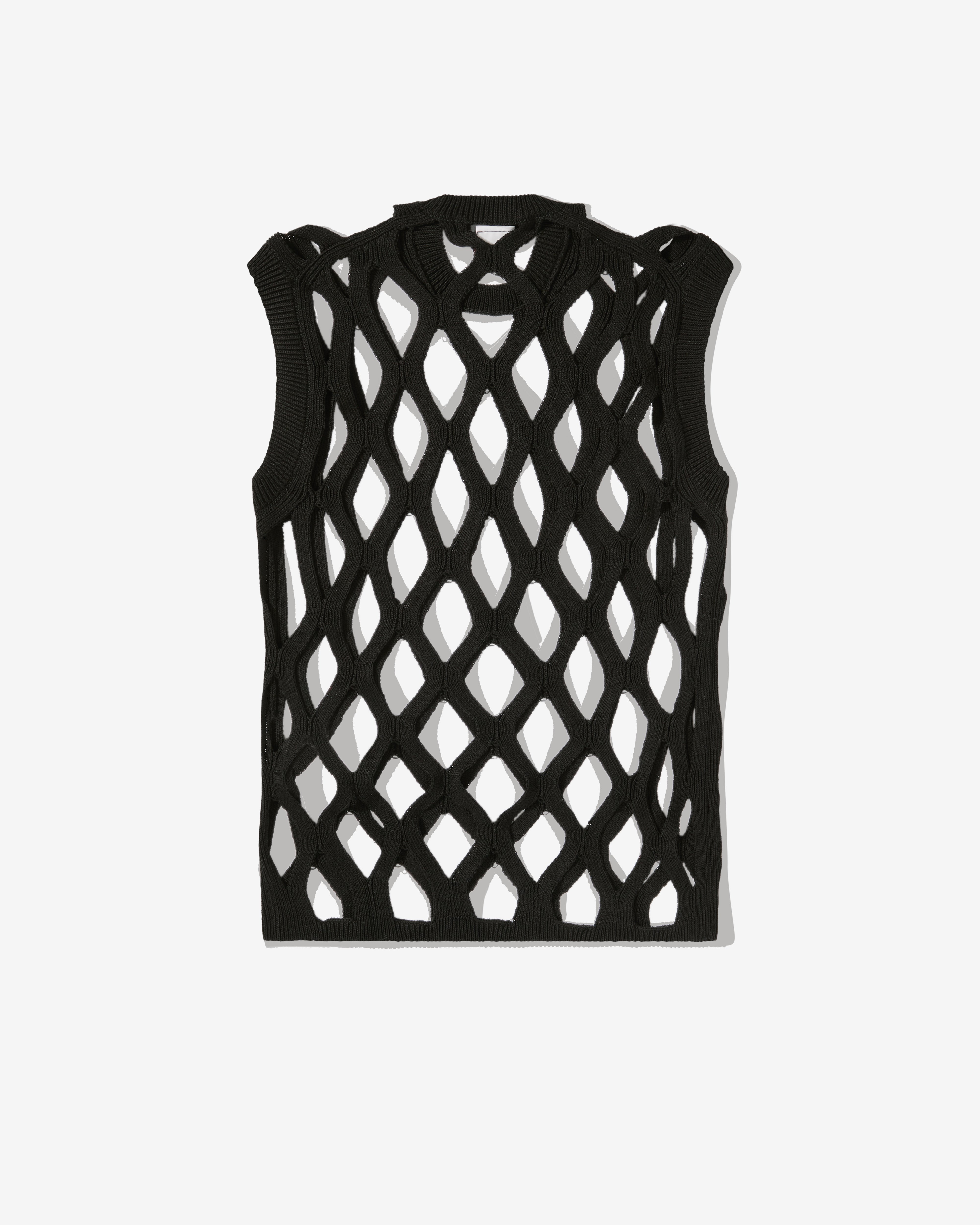 Black Comme Des Garçons: Mesh Vest (Black) | DSML E-SHOP