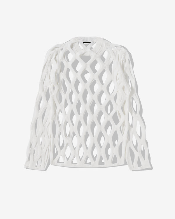Black Comme Des Garçons - Mesh Sweatshirt - (White)