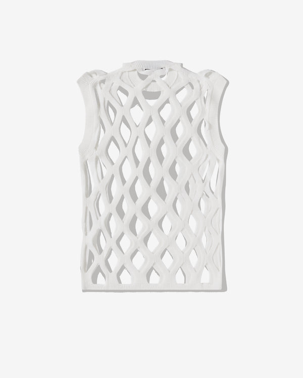 Black Comme Des Garçons - Mesh Vest - (White)