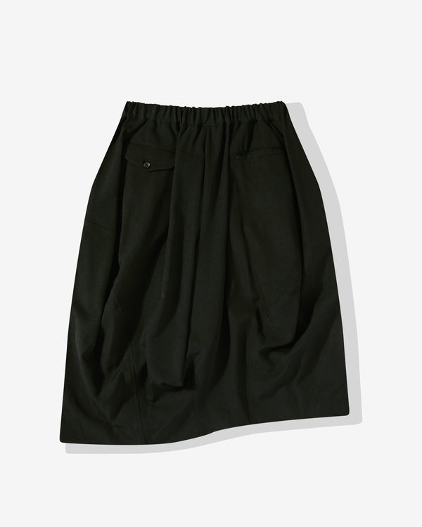 Black Comme Des Garçons - Wool Gabardine Skirt - (Black)