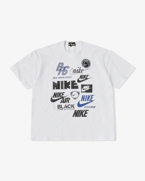 Black Comme Des Garçons - Nike Oversized Logo T-Shirt - (White)