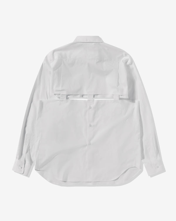 Black Comme Des Garçons - Reverse Body Cut Out Shirt - (White)