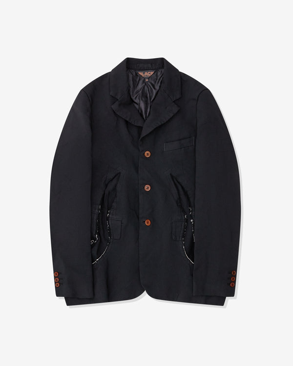 Black Comme des Garçons - Slashed Jacket - (Black)