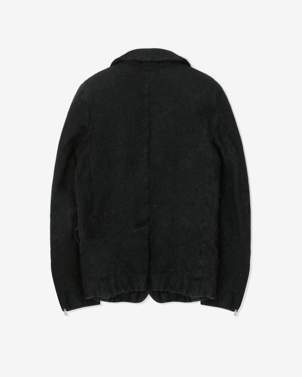 Black Comme des Garçons - Medium Tweed Wool Nylon Jacket - (Black)