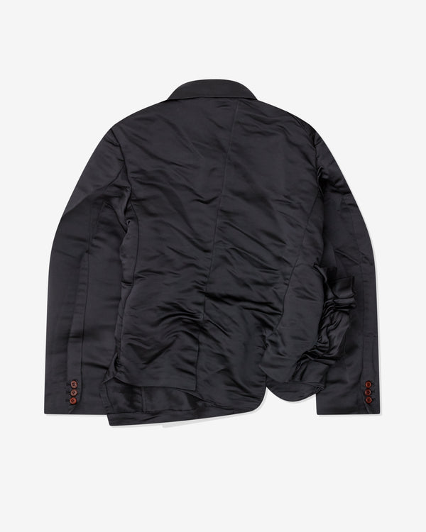 Black Comme des Garçons - Heavy Satin Frilled Jacket - (Black)