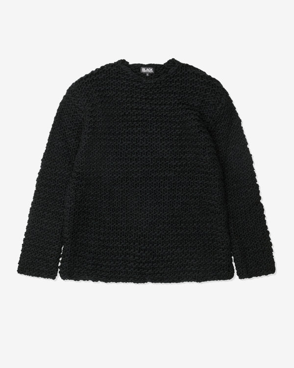 Black Comme des Garçons - Wool Garter Stitch Sweater - (Black)