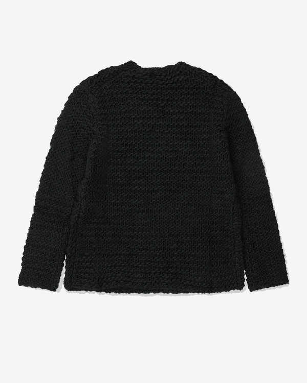 Black Comme des Garçons - Wool Garter Stitch Sweater - (Black)