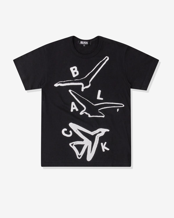 Black Comme des Garçons - Filip Pagowski Birds Print T-Shirt - (Black)