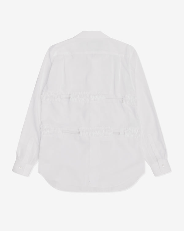 Black Comme des Garçons - Peter Pan Ruffle Shirt - (White)