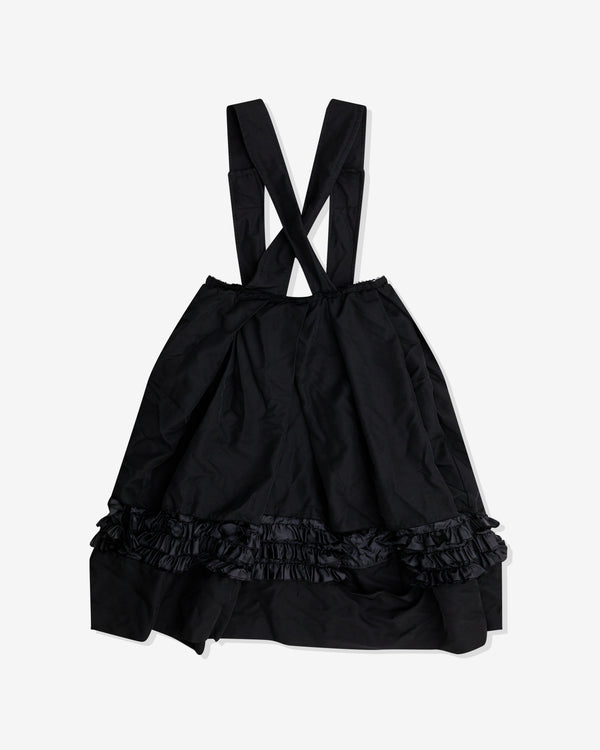 Black Comme des Garçons - Polyester Taffeta Frill Pinafore - (Black)