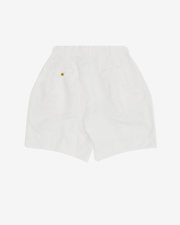 Black Comme des Garçons - Wide Leg Shorts - (White)