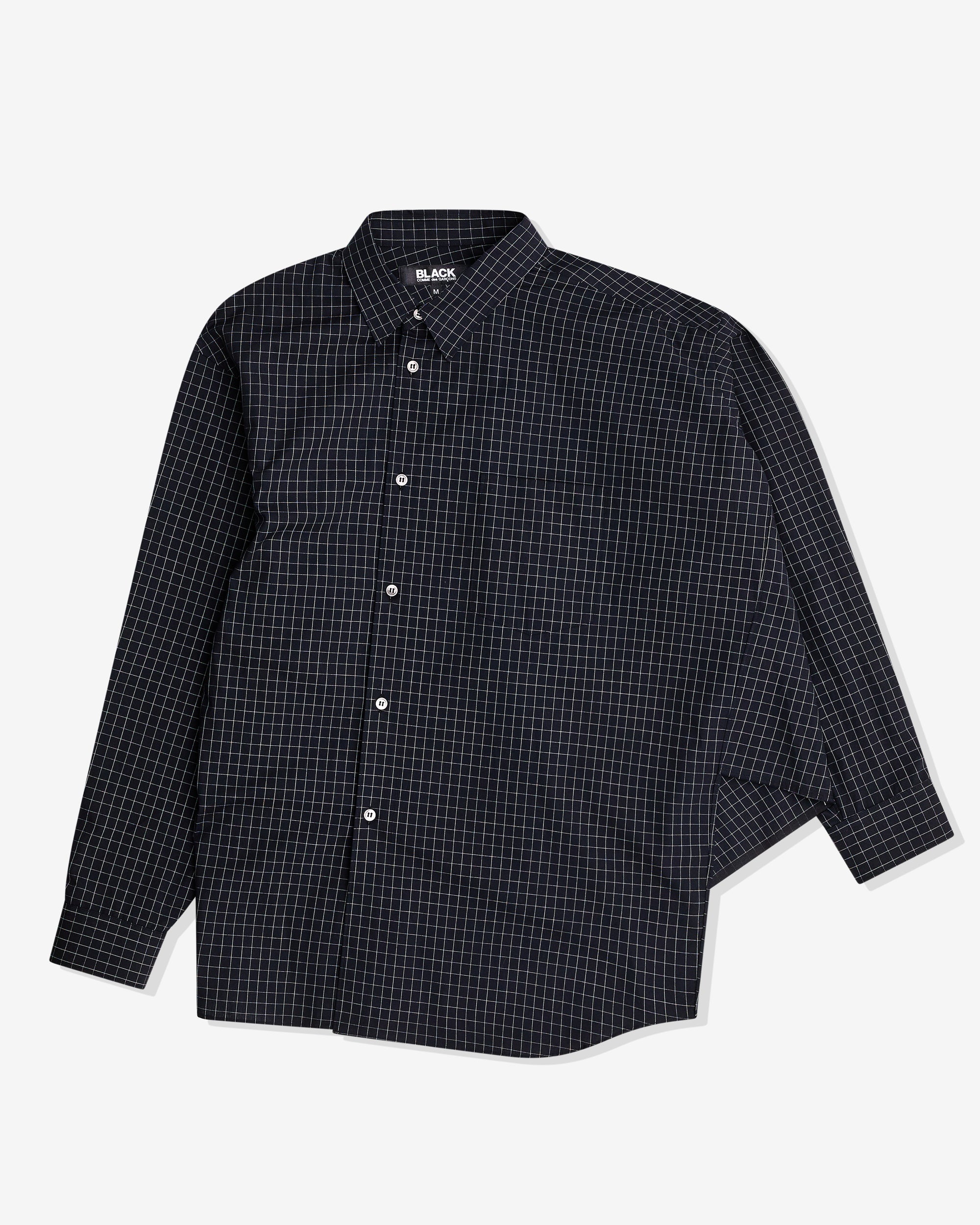 Black Comme des Garçons Windowpane Shirt (Black/White)