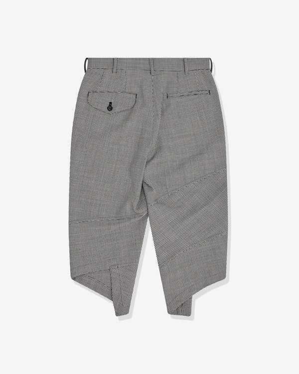 Black Comme des Garçons - 3/4 Length Herringbone Pants - (Black/White)