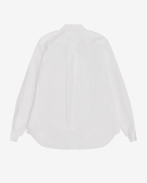 Black Comme des Garçons - Cut Collar Shirt - (White)