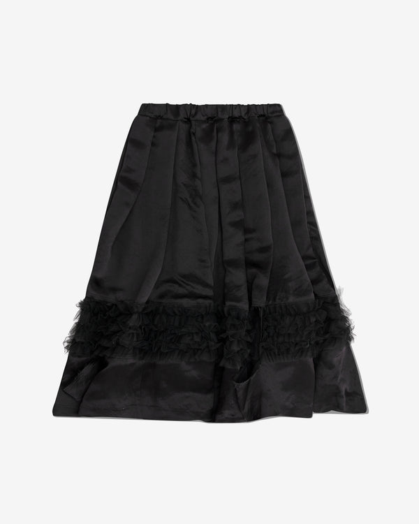 Black Comme des Garçons - Cut Out Ruffle Skirt - (Black)