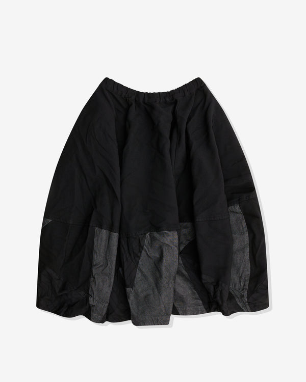 Black Comme des Garçons - Multi Fabric Patchwork Skirt - (Black)