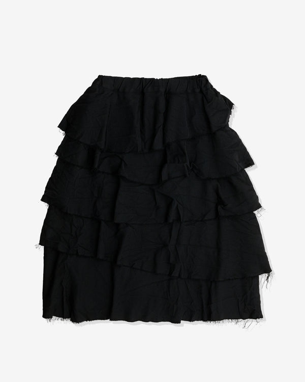 Black Comme des Garçons - Polyester Tiered Skirt - (Black)