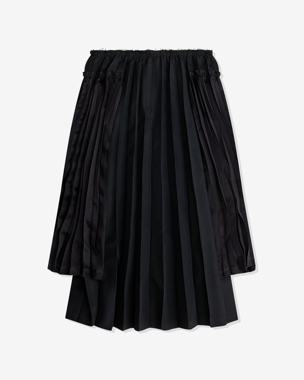 Black Comme des Garçons - Pleated Multi-Length Skirt - (Black)