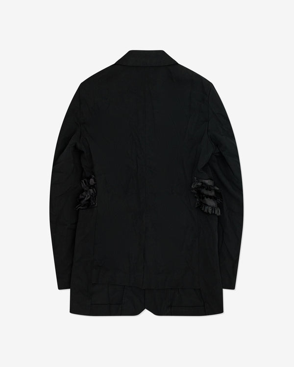 Black Comme des Garçons - Long Ruffle Jacket - (Black)