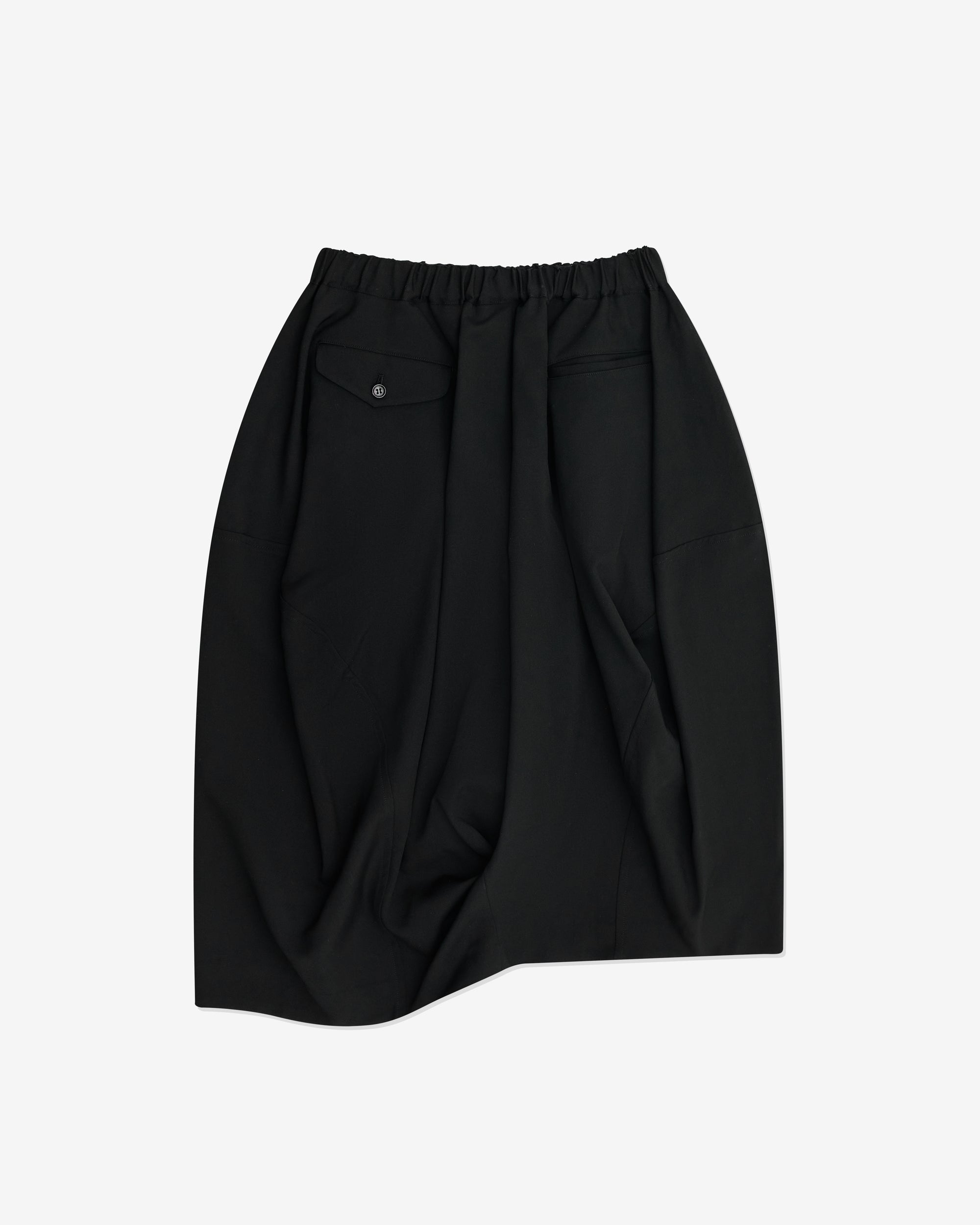 Black Comme des Garçons Asymmetric Hem Skirt (Black)