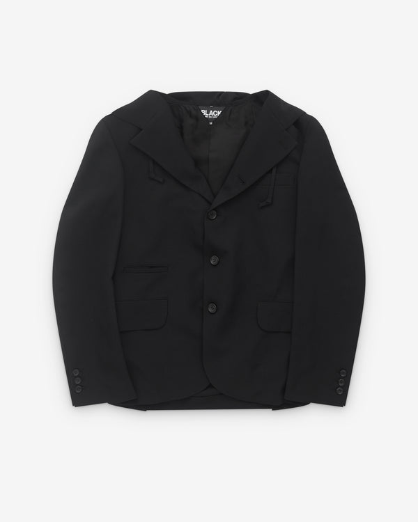 Black Comme des Garçons - Wide Neck Blazer - (Black)
