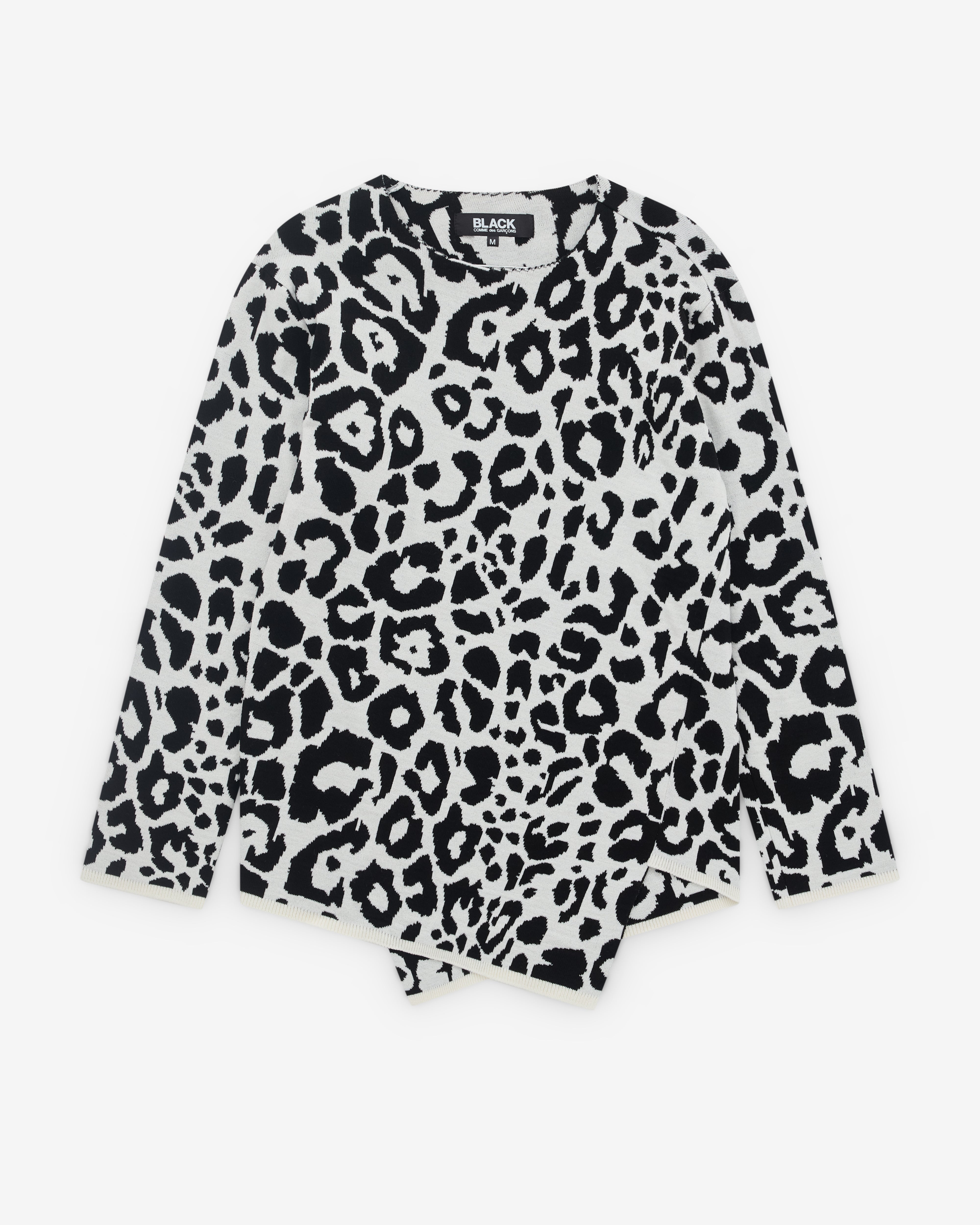 Black Comme des Garçons: Asymmetric Sweater (Black/White) | DSML E